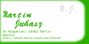 martin juhasz business card